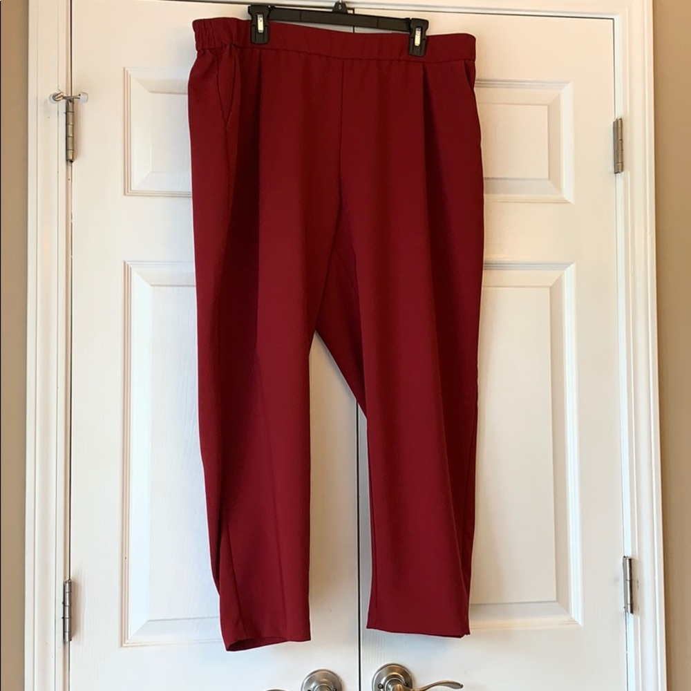 Torrid Red ankle-length trouser